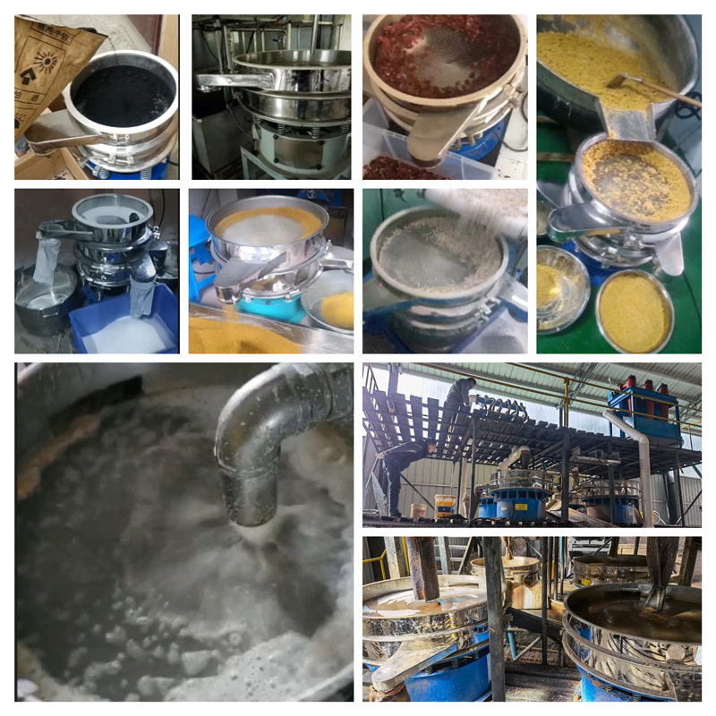 圓形振動篩適用行業(yè)：食品，陶瓷，醫(yī)藥，冶金，化工等行業(yè)。