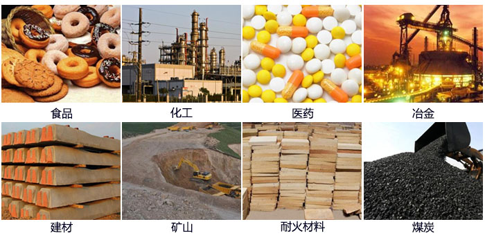 DH-800振動篩適用的行業(yè)：食品，化工，醫(yī)藥，冶金，建材，礦山，耐火材料，煤炭。