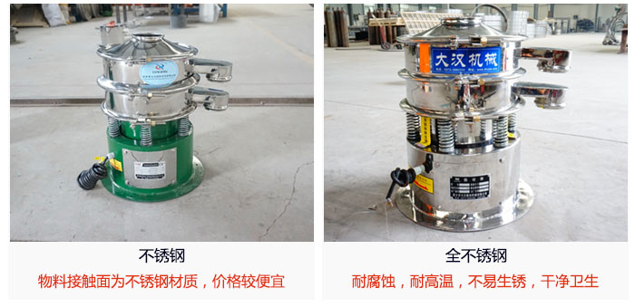 小型圓形篩做工采用：內(nèi)外拋光的制作方法，能夠保證產(chǎn)品的干凈。
