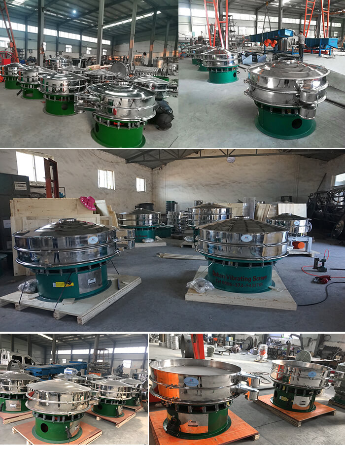 展示廳展示旋振篩，批量展示不銹鋼振動(dòng)篩，包裝氣體保護(hù)振動(dòng)篩，批量展示碳鋼旋振篩